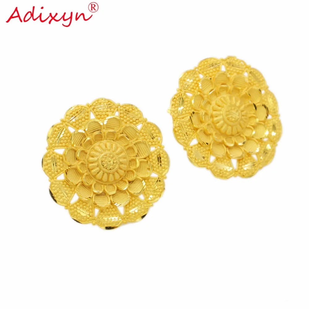 Adixyn India Gold Color Trendy Jewelry Light Weight Stud Earrings For Women/Girls Party/Birthday Gifts N022011