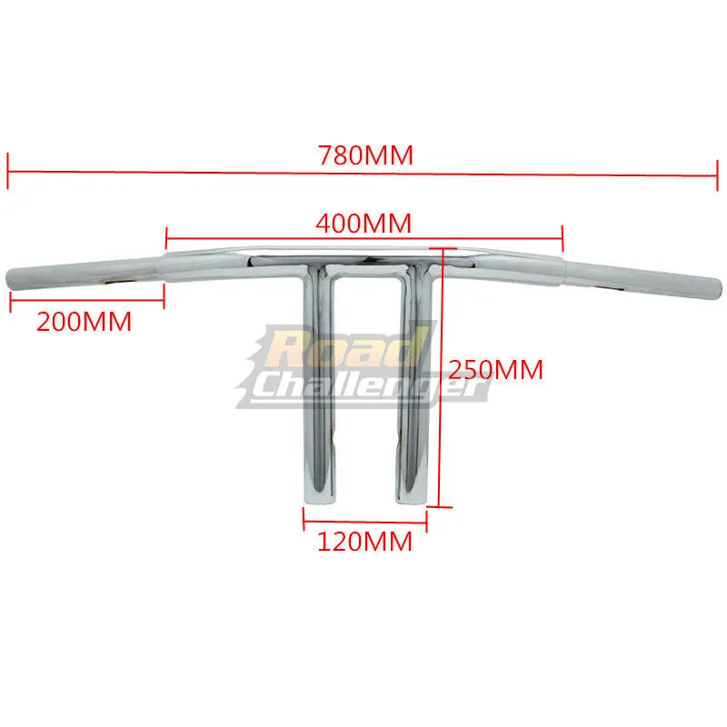 МОТОЦИКЛ хром на заказ мотоцикл руль 1-1/" 10" RISE t-бар руль для Harley Sportster XL DYNA LOW RIDER