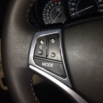 

For Toyota Vios/Yaris sedan 2014 2015 2016 Car Styling Accessories ABS Plastic Steering wheel Button frame Cover Trim