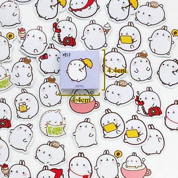 

45Pcs/Bag Cute Stationery Stickers Kawaii Fat Rabbit Stickers Decorative Adhesive Stickers Scrapbooking DIY Diary Photo Album