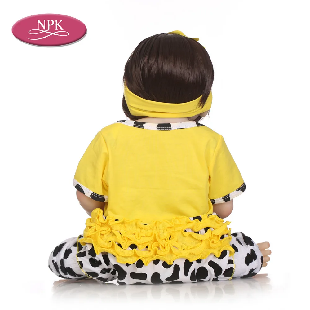 NPK 57CM Reborn Baby Doll FUll SIlicone Vinyl Truly Girl Lifelike 2018 New Bathe Toy Dolls Bebe Reborn Bonecas For Toddler Gifts (5)