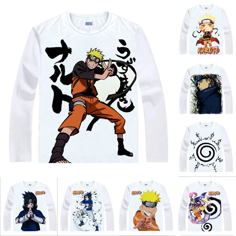 Coolprint Anime Shirt Ninja NARUTO T Shirts Multi Style Long Sleeve 
