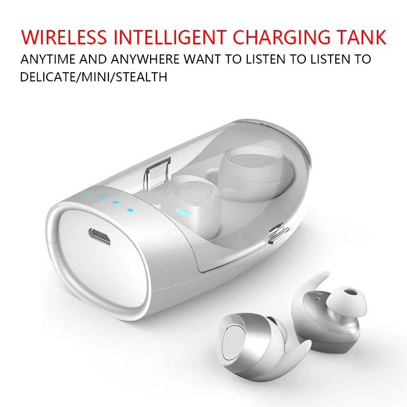 Невидимая мини Высококачественная удобная 2в1 bluetooth гарнитура с микрофоном