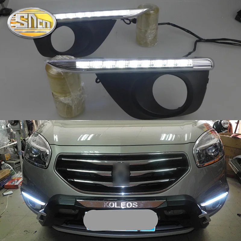 SNCN LED Daytime Running Light For Renault Koleos 2011 2012 2013 2014 Car Accessories Waterproof ABS