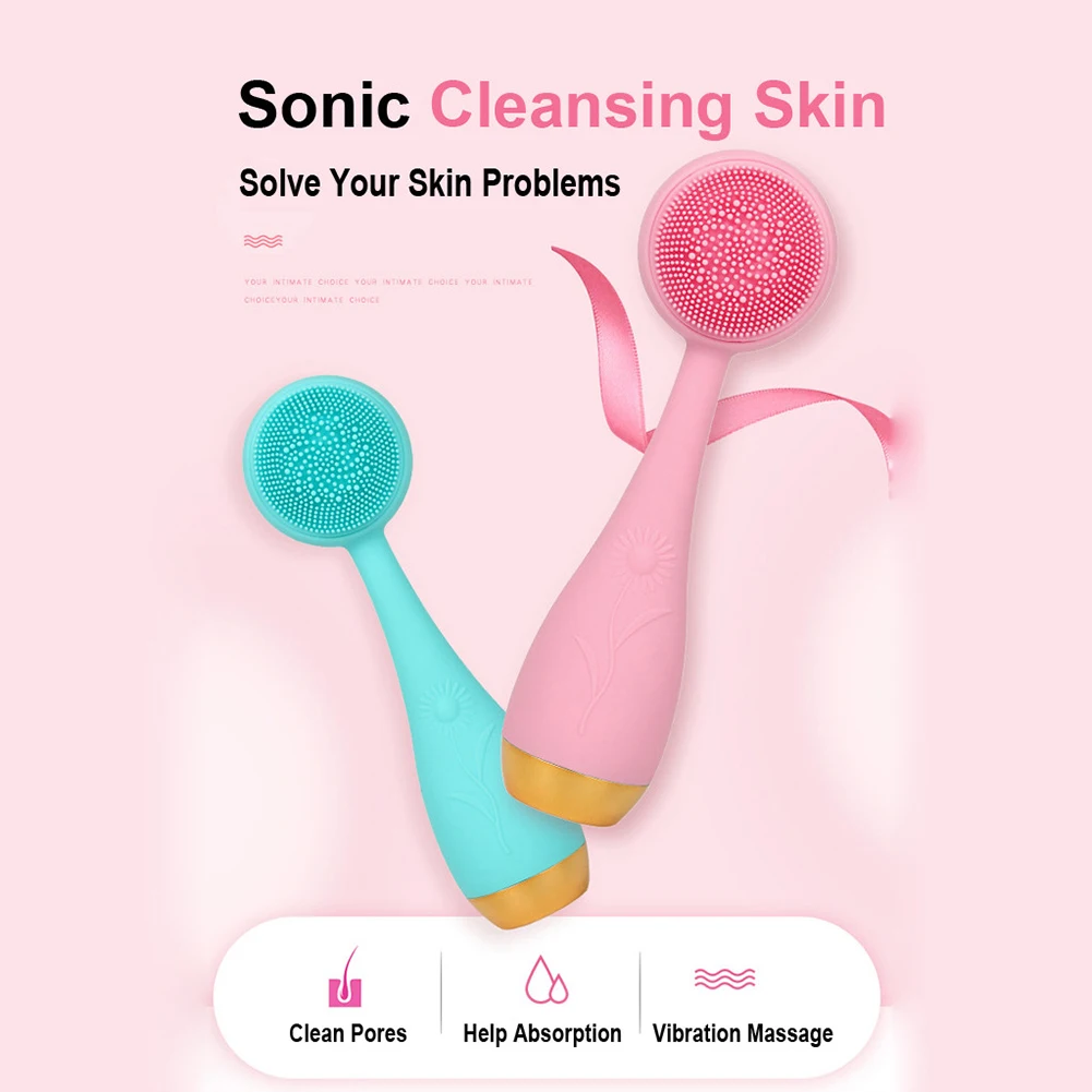 

Waterproof Ultrasonic Silicone Electric Face Pores Cleaners Cleaning Massagers