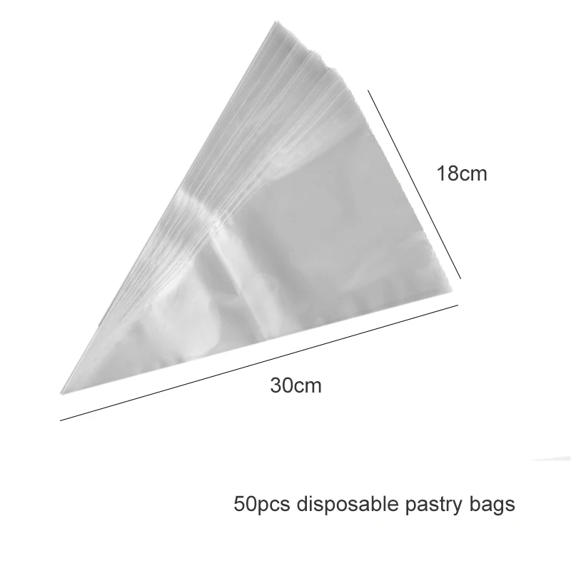 Unibird-50Pcs-Disposable-Clear-Pastry-Bags-Icing-Piping-Bags-Cream-Mould-DIY-Confectionery-Decorating-Tool-Cupcake
