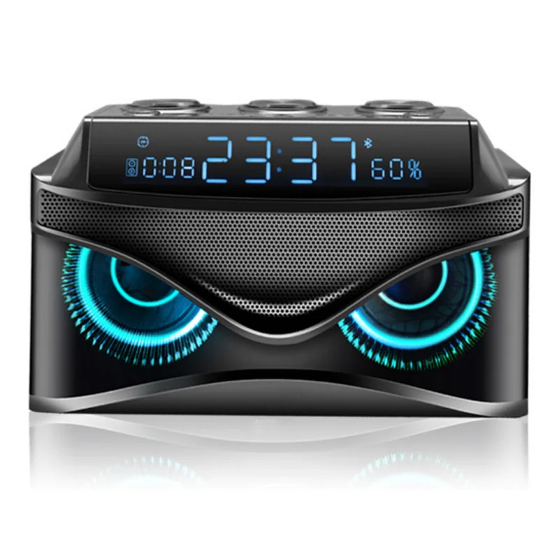 

EAAGD LED Digital Dimmable Desk Alarm Clock with Wireless 19W Smart Bluetooth Speaker/Micro TF Slot/FM Radio/AUX
