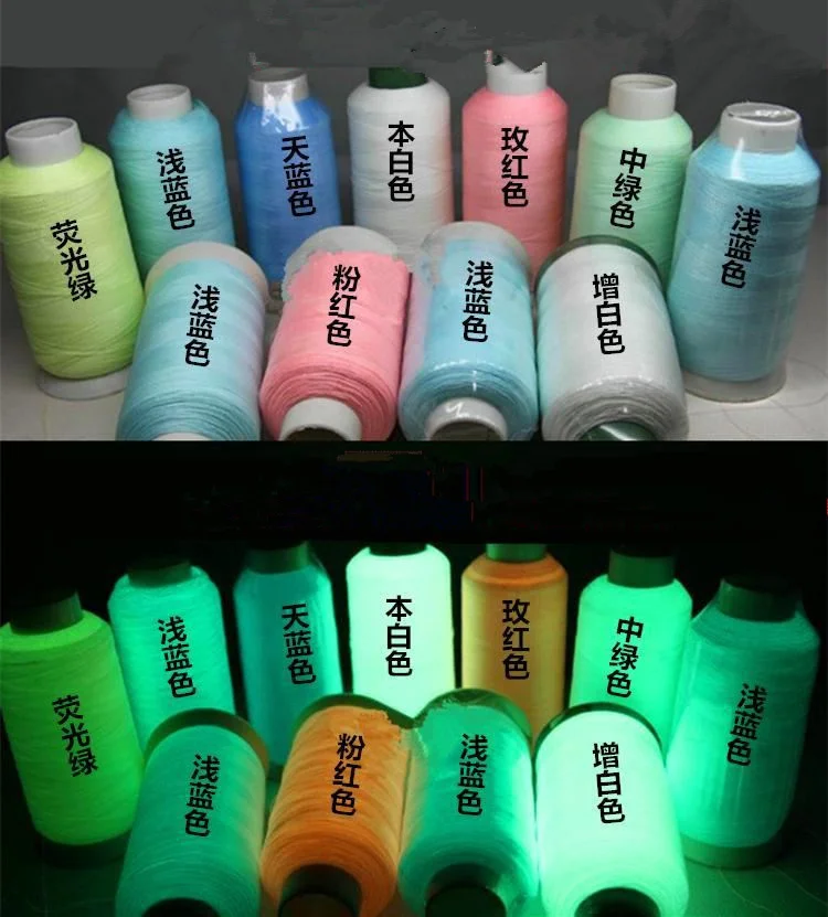 

150D/2 1000 M x 0.1mm Glow In The Dark Polyester Sewing Thread Luminous Thread for Sewing Bag Craft Clothes
