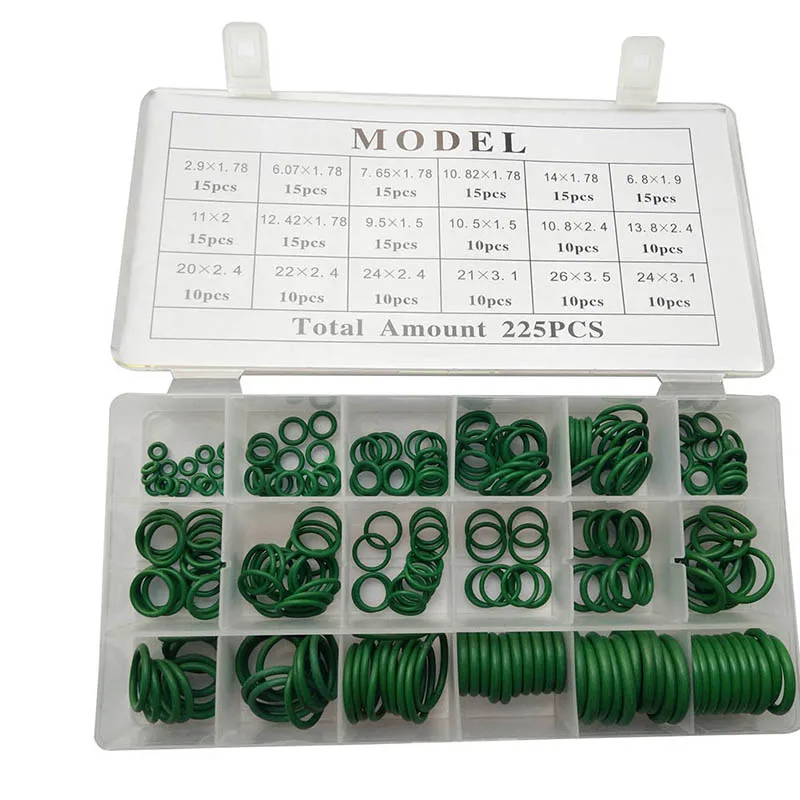 

225Pcs O Ring Washer Rubber 18 Sizes Assorted Car Seals Assortment _WK