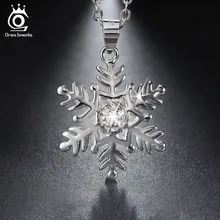 925 Sterling Silver Snowflake Collares pendientes 64 cm para Los Hombres/de Las Mujeres 2016 Genuino de la Joyería de Plata Regalo del Amante SN07