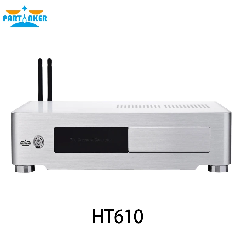 

Aluminum MINI ITX HTPC chassis LED activity swappable drive bays reader ESATA on MATX Motherboard
