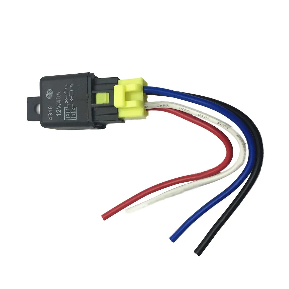 Car Auto Truck Spst 4 Pin Relay Plastic Socket 40a 12v Dc