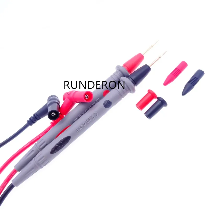 1.1m Meter Length Universal Multimeter Tester Tool Detector Connector Wire Cable Positive Negative Red Black 20A 1000V