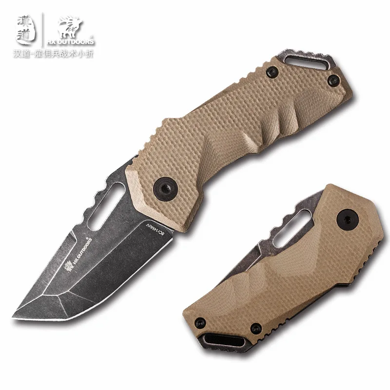 

Folding knife Hunting Outdoors knife Camping Survival Pocket Knives 8Cr14Mov Blade 58HRC G10 handle EDC Tools sharp knife