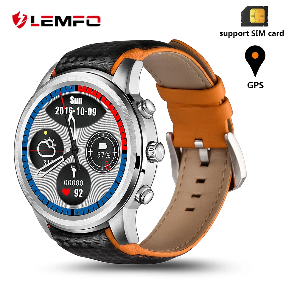 

LEMFO LEM5 Smartwatch Smart Watch Men Waterproof Android 5.1 Support Bluetooth Wifi 3G GPS App Download Smart Watch