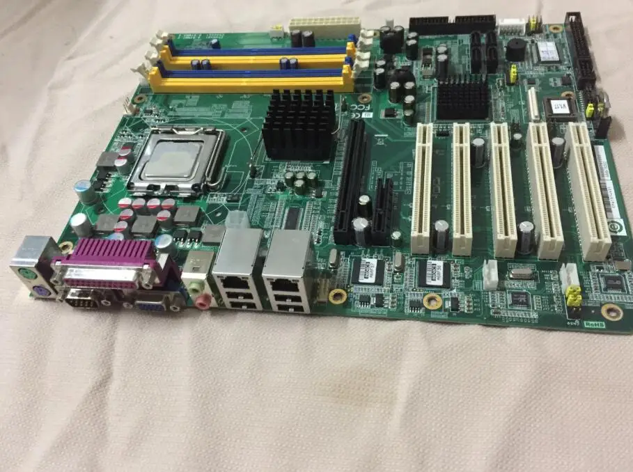 100% OK Original Embedded IPC Mainboard AIMB-762G2 AIMB-762 ATX Industrial Motherboard 5*PCI 2*COM 2*LAN with RAM LGA775 CPU | Компьютеры