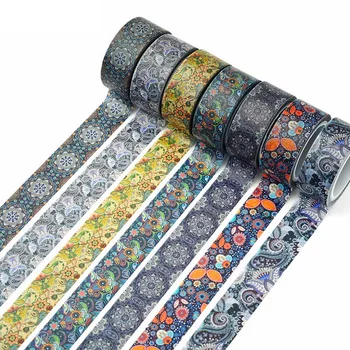 

1000pcs 15MM*5M Flower Adhesive Washi Tape For Painting Adhesive DIY Masking Tape Single Side Decorative Paper Tape