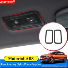 Автомобиль-Стайлинг ABS Автомобильная задняя лампа для чтения, рамка блестки украшения автомобиля наклейки авто аксессуары для Volkswagen T-Roc