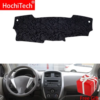 

Rose Pattern Non-slip Dashmat Dash Mat Dashboard Cover Pad Carpet Car Sticker for Nissan Latio sunny N17 2011-2018 Car Styling