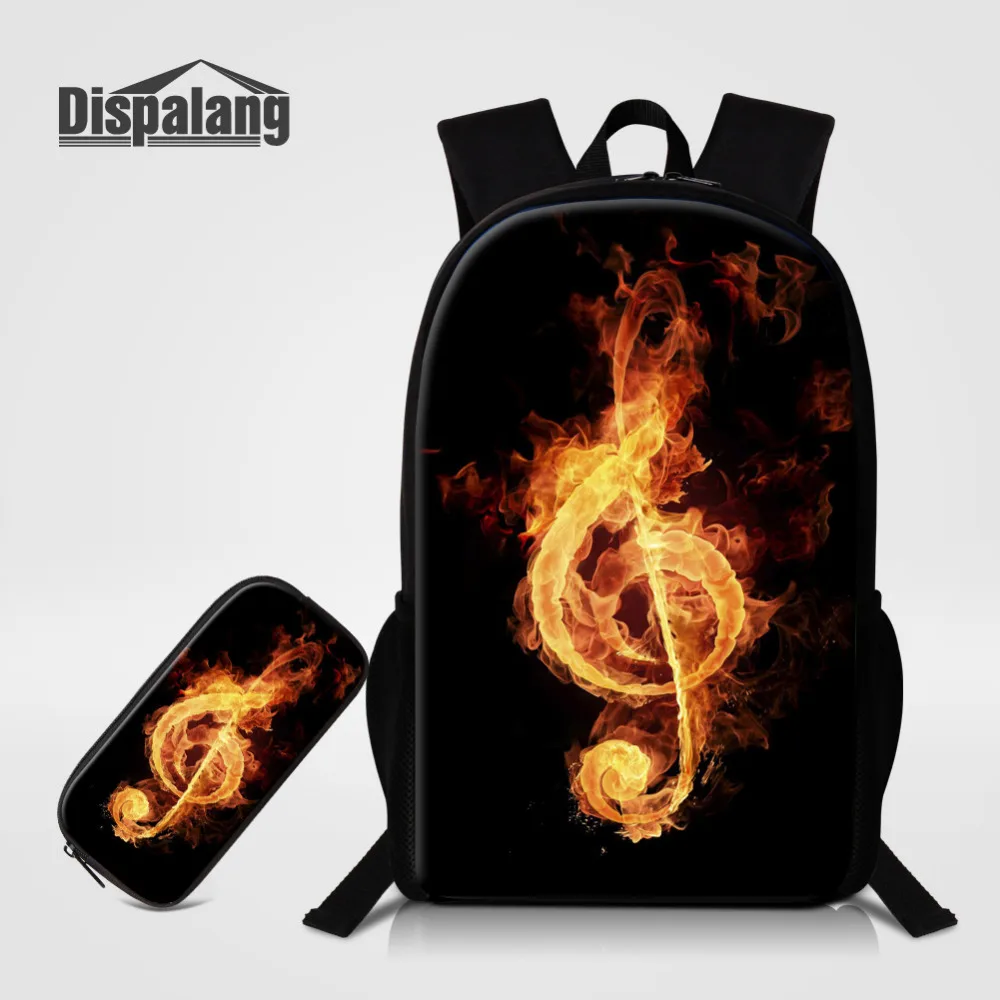 

Dispalang 2 Pcs/set Women Men Backpack Musical Note Print School Bags For Teenagers Book Bag Hot Schoolbag Kids Pen Pencil Case