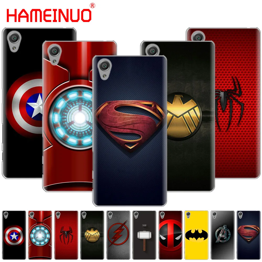 HAMEINUO Мстители супер герой логотип Чехол для телефона для sony xperia z2 z3 z4 z5 mini plus aqua M4 M5 E4 E5 E6 C4 C5