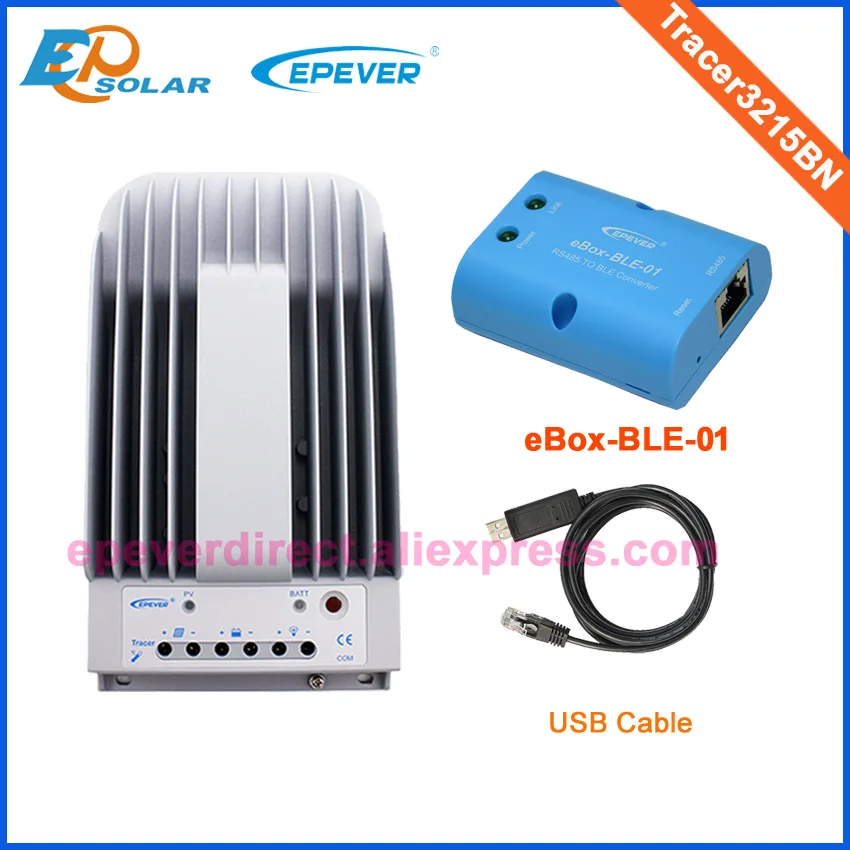 BLE and USB EP серии MPPT 30A 30 Ампер контроллер для 12 В 24 В солнечной системы автоматическая работа с bluetooth и температурным датчиком Tracer3215BN - Цвет: BLE and USB