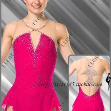 Skating Dress Конкурс Горячей Продажи Фигурное Катание Dress Custom Красный Фигурное Катание Dress Конкурс Девушки