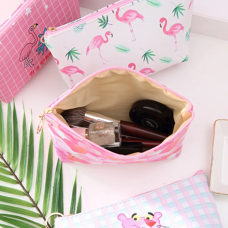 XZP Portable Pink Flamingo Makeup Bags Coin Storage Case Travel Make up PU Pouch Cute Cosmetic Bag For Women Toiletry Wash Bags XZP Portable Pink Flamingo Makeup Bags Coin Storage Case Travel Make up PU Pouch Cute Cosmetic Bag For Women Toiletry Wash Bags