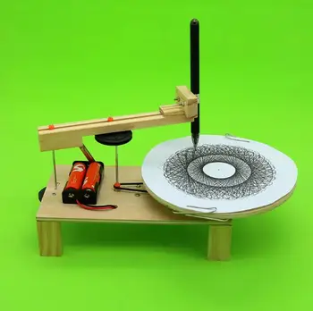 

DIY Electric Plotter Drawing Robot Kit Physics Scientific Experiment Set Creative Inventions Assemble Model drawing toys