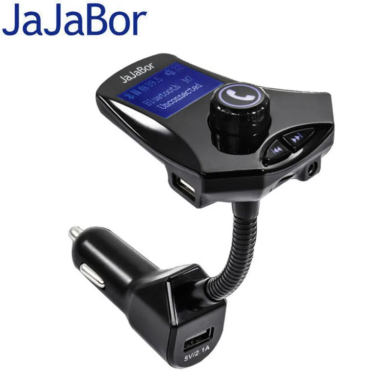 JaJaBor FM Transmitter Bluetooth Hands Free Car Kit 3.5MM AUX Car Mp3 Player 3.1A USB Car Charger Support Flash Drive TF Card