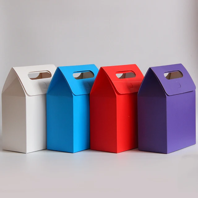 10x6x16 cm 50 pcs Couleur portable boîte d'emballage alimentaire, boîte