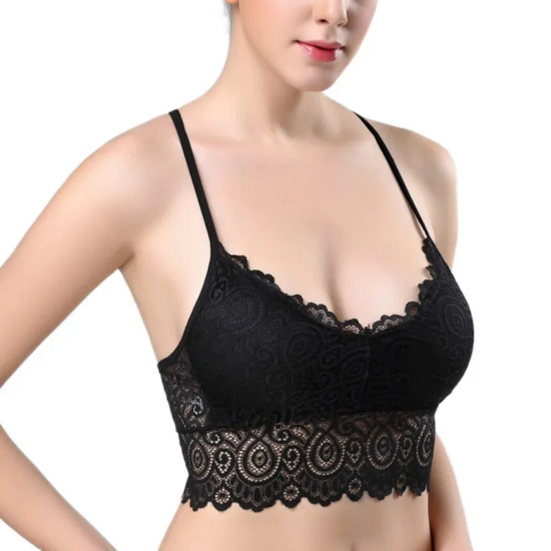 

Women Sexy Lingerie Floral Sheer Lace Bra Crop Tops Female Floral Women Underwear Bralette Bralet Prevent H