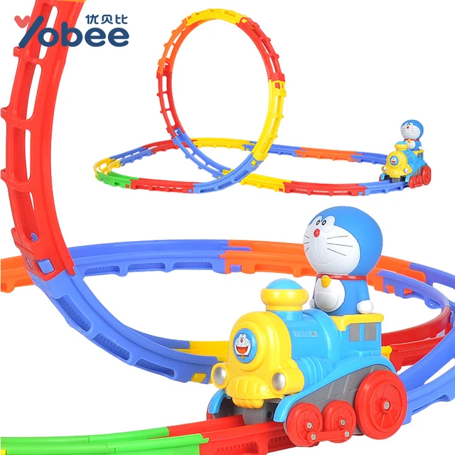 Funtree Real 2017 Toy Doraemon Model Car Hotwheels Music Electric Train Subway Wheel Vehicle 23