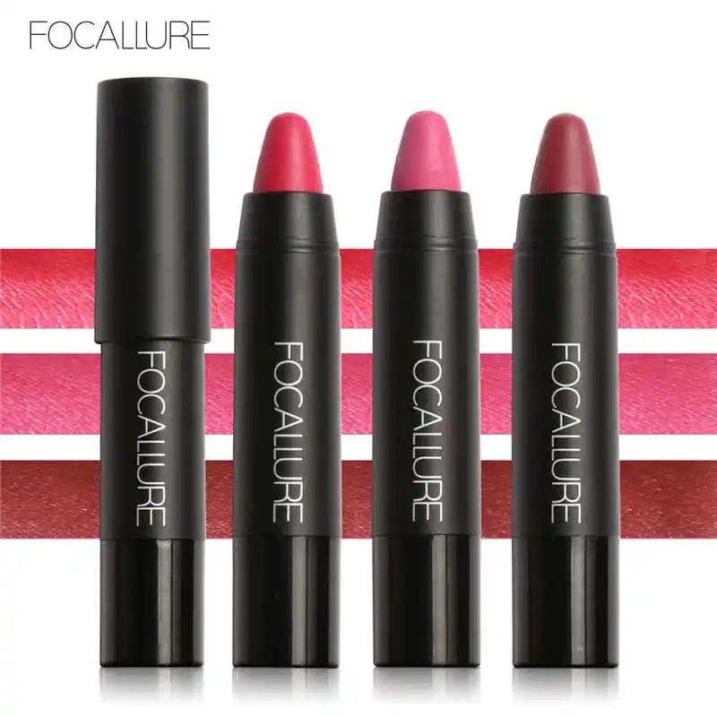 

FOCALLURE 3Pcs Matte Lip Crayon High Quality with Long-lasting Liquid Lipstick Sexy Matte Lip Colors Lips Makeup Tools