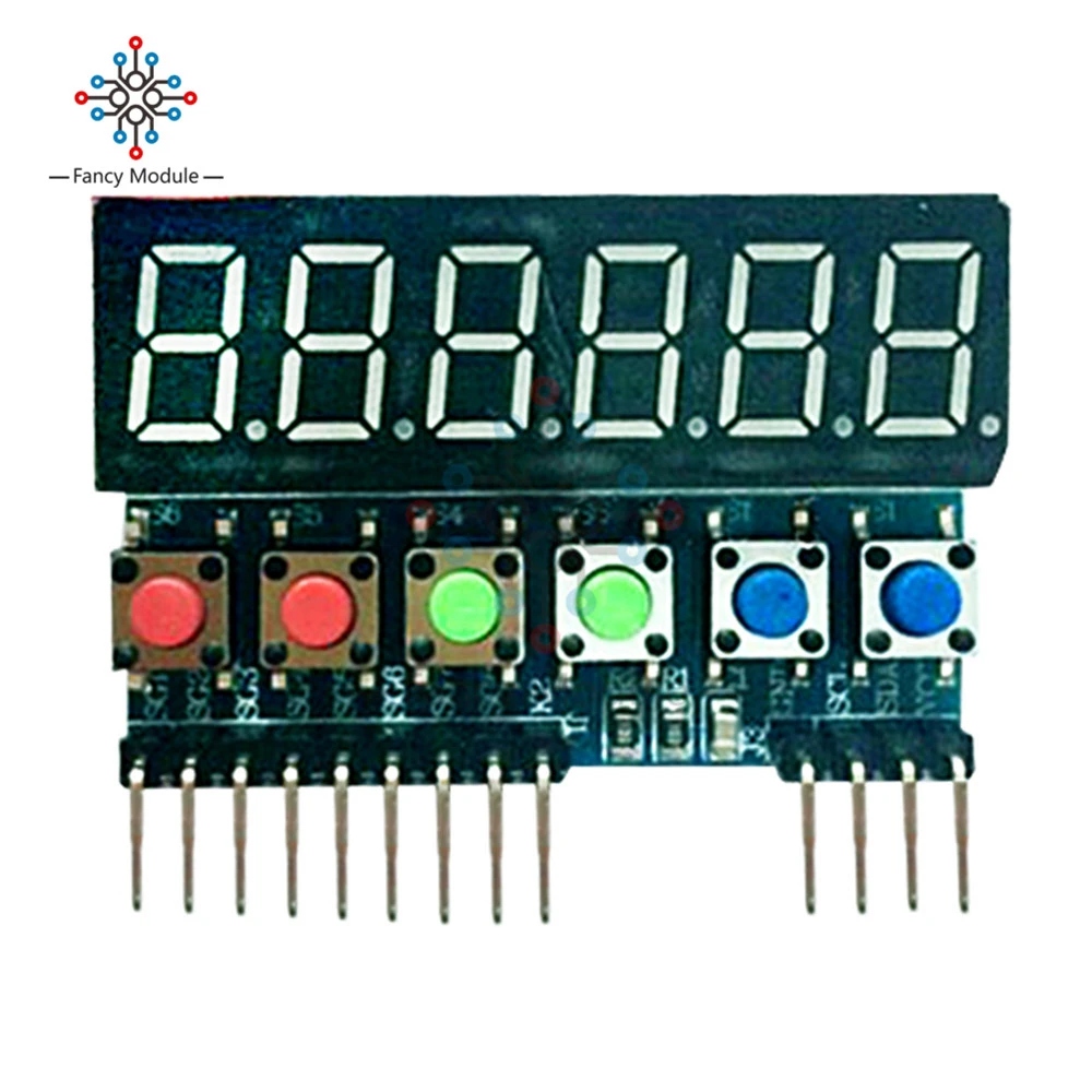 Digital TM1637 6-Bits Tube Display Key Scan Module IIC interface For Arduino M