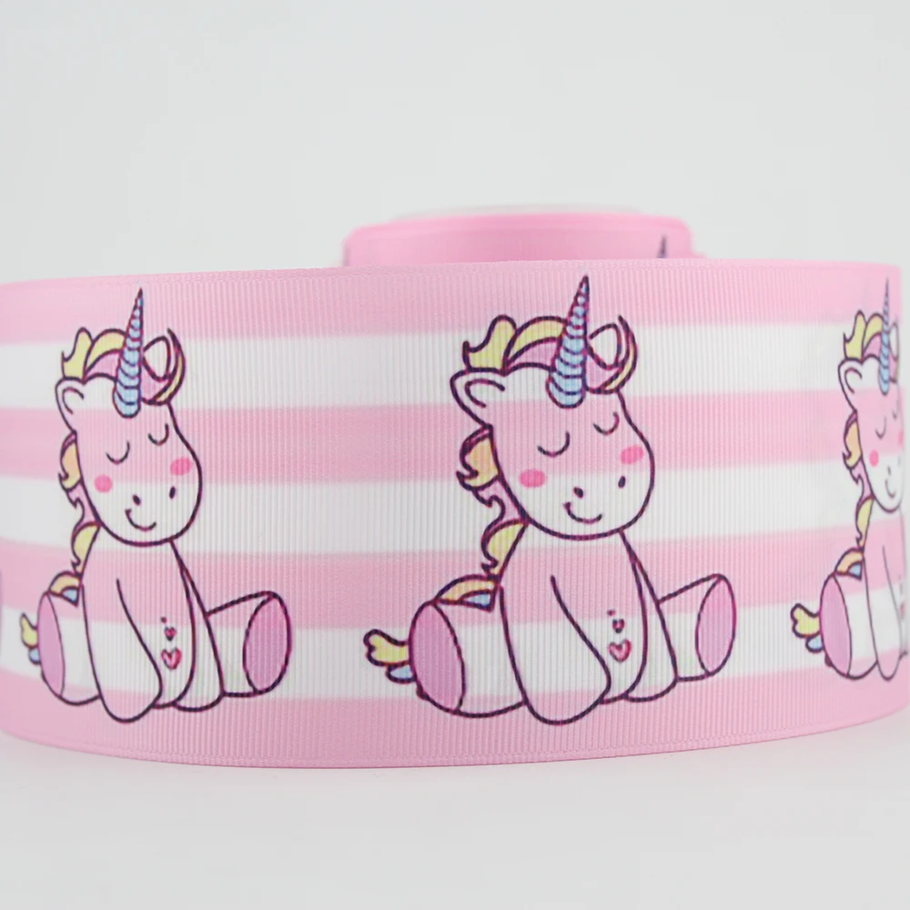 pink stripe grosgrain ribbon 75mm (1)
