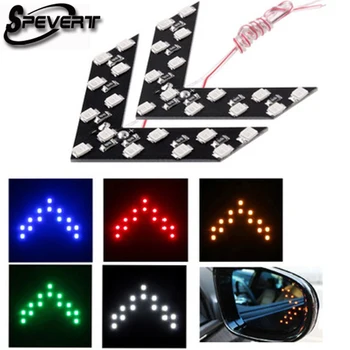 

SPEVERT 2x Car Rear View Mirror Indicator Signal Turn Light 14 SMD LED Arrow Led Parking for Ford Focus Vw Skoda Bmw E39 Kia Ope