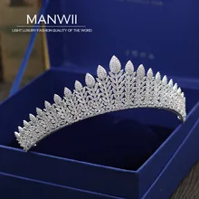 MANWII New micro insert AAA zircon Tiaras and Crowns Bride Wedding tiara Wedding hair accessories for women hair jewelry HD2059