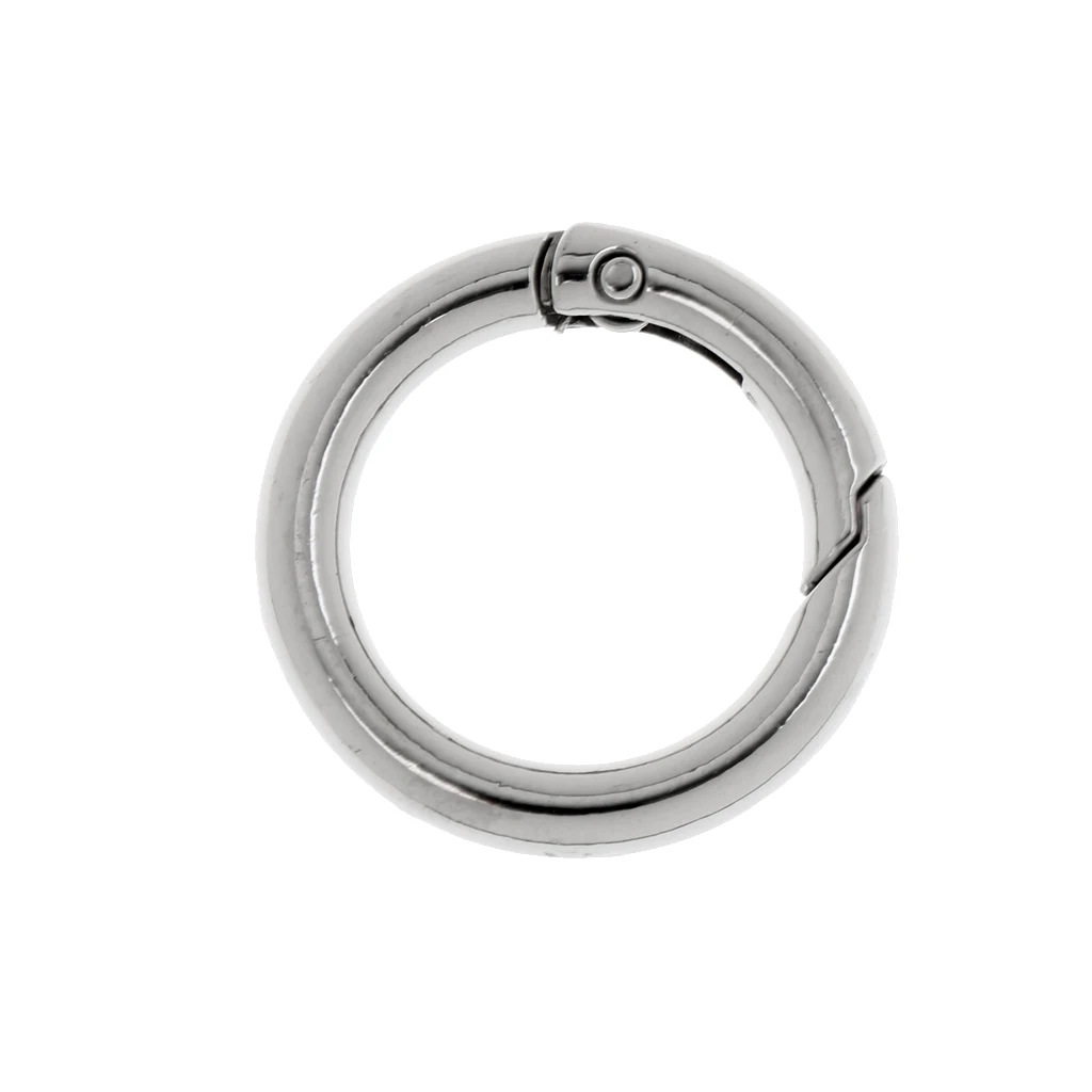 5Pcs O-Ring Carabiners Metal Round Circle Carabiner Spring Snap Clips Hook Keyring Backpack Buckle Handbags