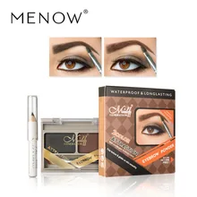 eyebrow  pencil  makeup eyebrow gel Two-color powder with eyebrow brush natural three-dimensional cosmetics