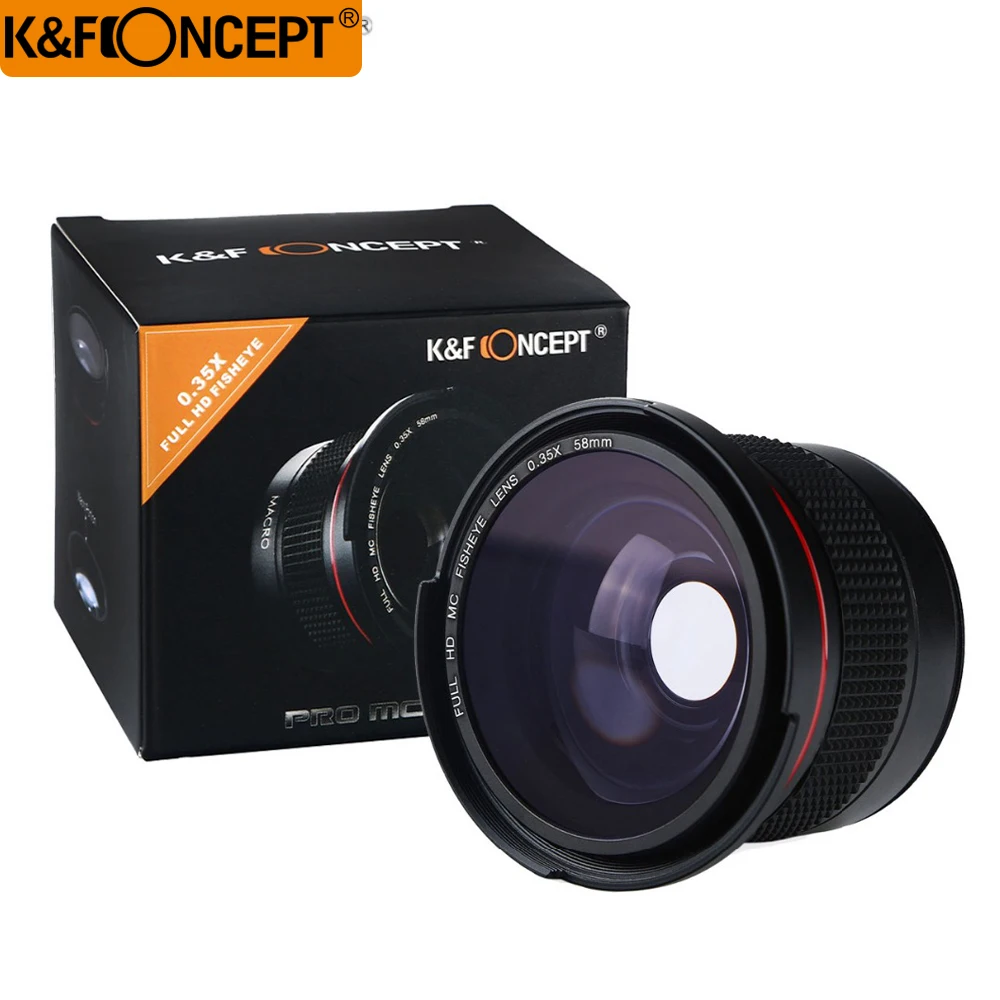 

Super HD 0.35x 58mm Fisheye Macro Wide Angle Lens +Cleaning Cloth for Canon EOS 700D 650D 600D 550D1100D Lens
