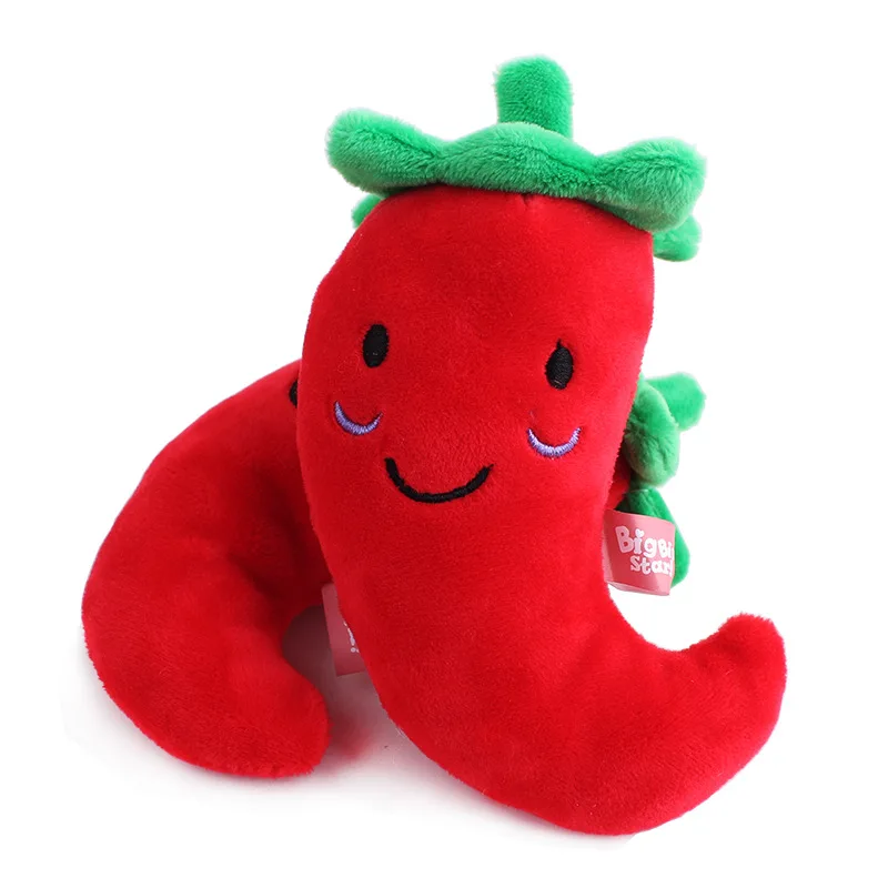 New Design Pet dog Toys Red peppers stuffed utterance honden jouet pour