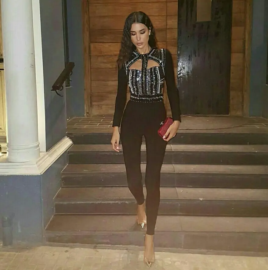 black jumpsuit for cocktail party