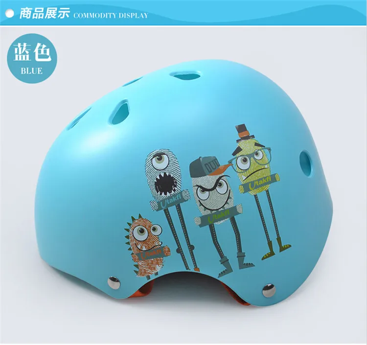 От 5 до 15 лет Детский велосипедный шлем с динозавром из мультфильма детские лыжные шлемы для мальчиков и девочек - Цвет: Синий
