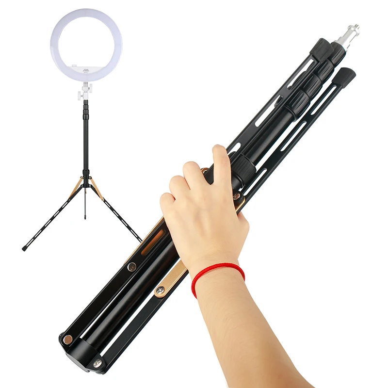 Portable 2.1M Extendable Tripod for LED Ring Light Softbox Foldable LED Video Light Stand Tripod Mo