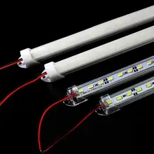 Высокая яркость 50 см DC 12 В 36 SMD 5630 супер яркий светодиодный Жесткий светодиодные полосы бар свет с U алюминиевый корпус+ крышка ПК