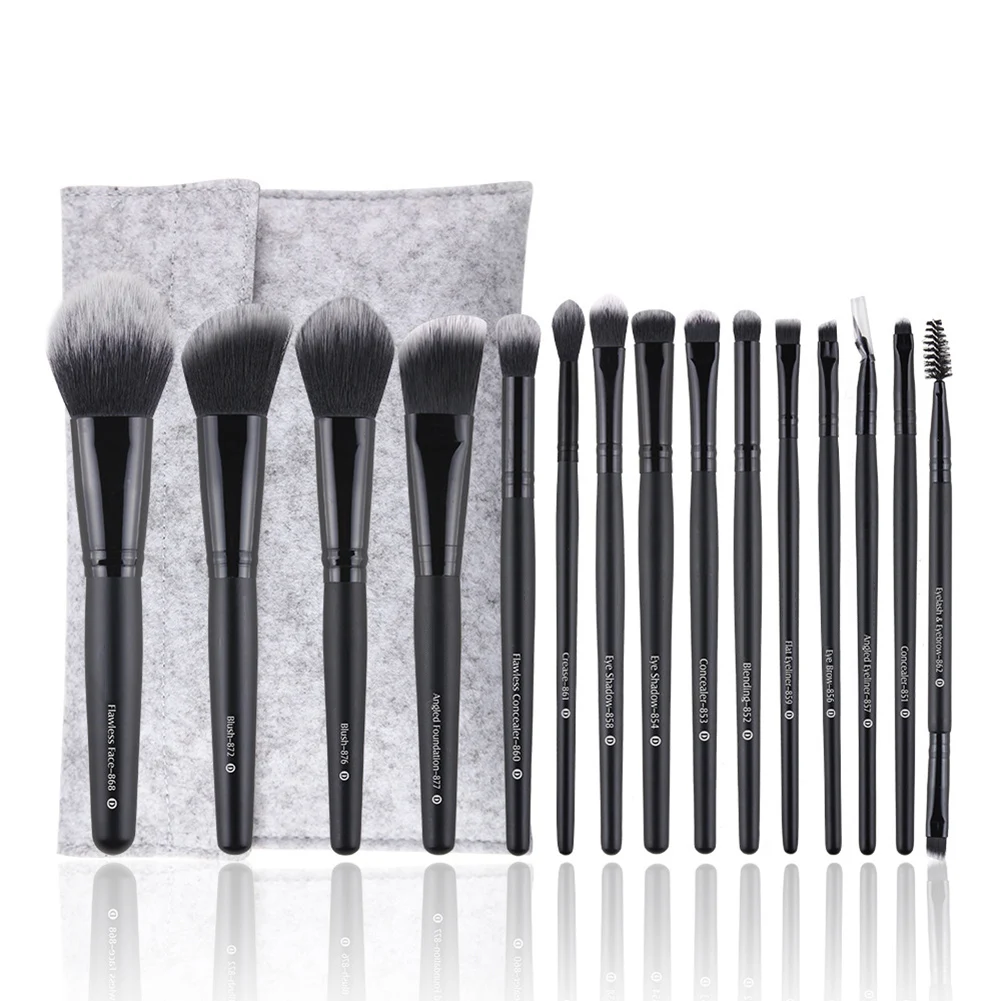 15pcs Make Up Brushes Makeup Brush Set Powder Blush Foundation Eye Shadow Eyeliner Eyelash Blending Brush