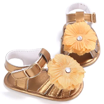 

Baby First Walkers Toddler Girls Shoes Summer Shoes PU Leather With Flower Soft Sole Newborns Infant Girl First Walkers Shoes