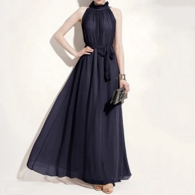 sleeveless turtleneck maxi dress