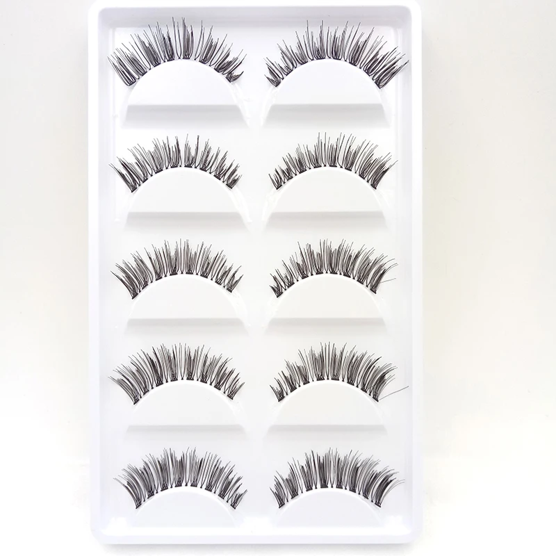 

5 Pairs S25 Japanese Style Natural Criscross 3D False Eyelashes Eye Makeup Beauty Tools Eyelash Thick HandMade Full Strip Set